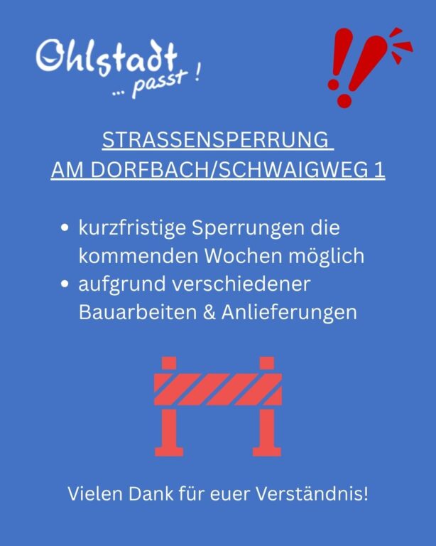 Sperrung Bürgerhaus